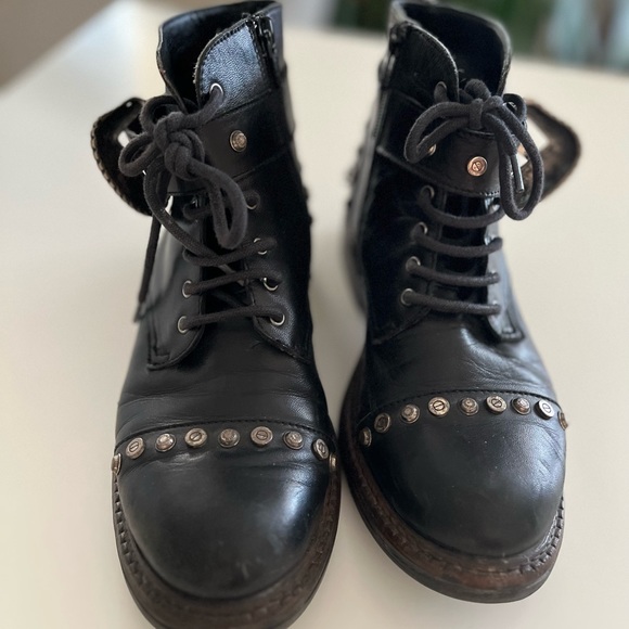 Black leather boots 36 - Picture 3 of 5